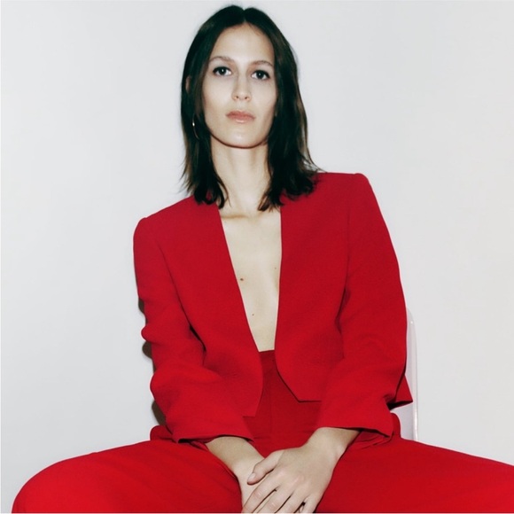 Zara Jackets & Blazers - Zara limited edition celeb style collar less blazer